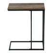 Brown MDF & Iron Rectangle Side Table – 48×28×58 cm Single-Layer C-Type