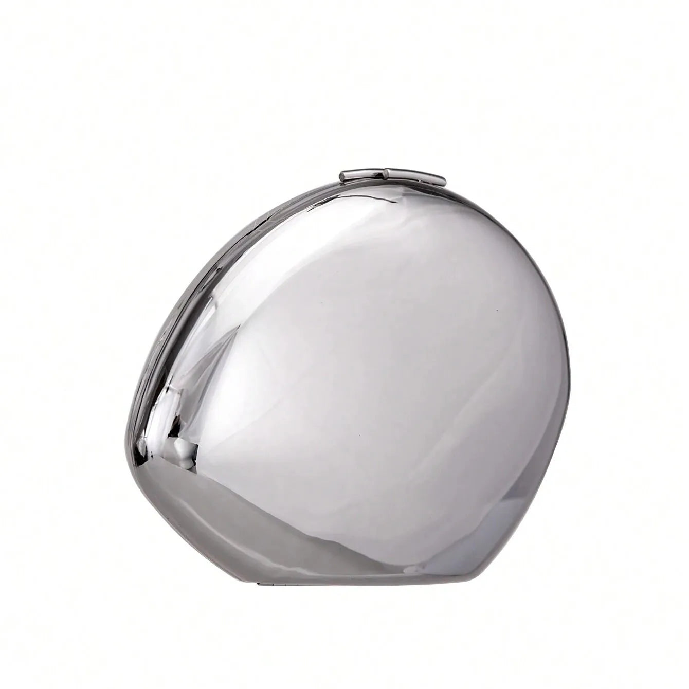 Shell-Shaped Mirrored Metallic Clutch Bag – Gold & Silver Evening Crossbody Purse for Women, Party & Formal Events