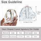 Heart-Shaped Glass Cut Pencil Holder – Desktop Pen & Tool Organizer for Office, Home & School