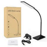 💡 12W LED Desk Lamp with 72 LEDs – Flexible Touch Sensor Reading Light, Dimmable Night Lamp for Home & Office
