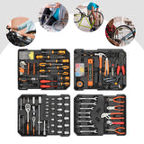 187-Piece Trolley Case Tool Box Set – Rust-Resistant Household Hand Tool Kit for Home Maintenance & Garden Care