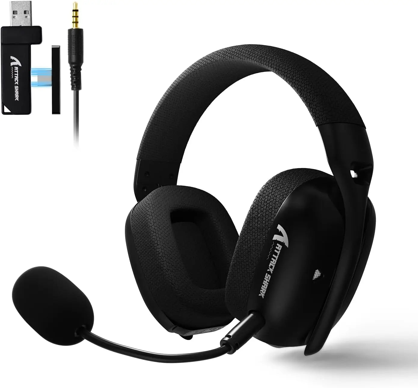 Mambasnake Attack Shark L80 Pro Gaming Headset – Lightweight Over-Ear Stereo Headphones with Mic for PC, PS5, Xbox & Laptops