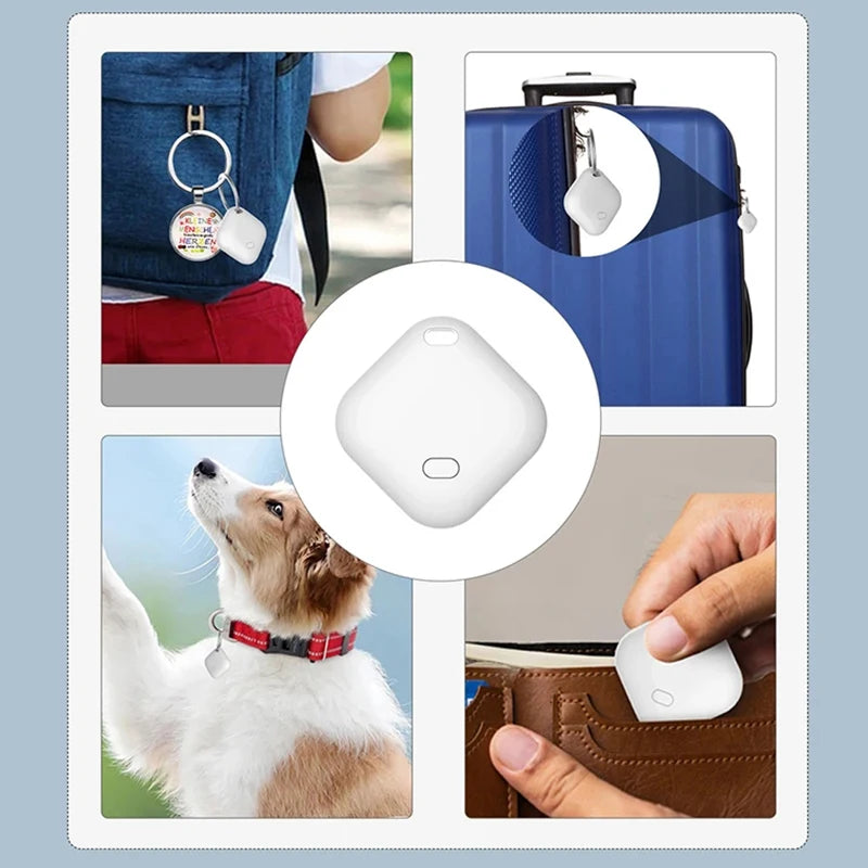 4-Pack GPS Bluetooth Tracker Tags – Smart Locator Devices Compatible with Apple Find My App for Keys, Wallet, Pets & Cars