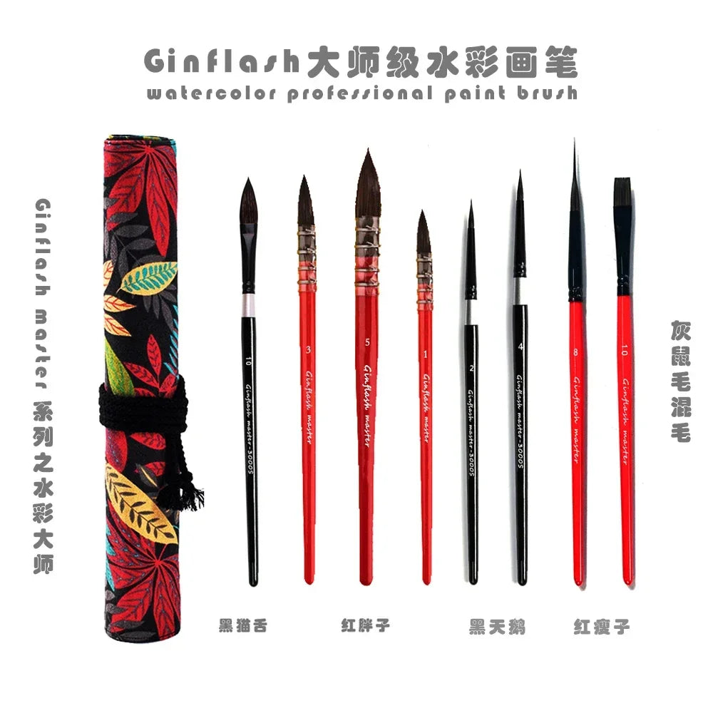Ginflash 50-90 Colors Solid Pigment Watercolor Paint Set – Portable Brush Pen