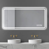 LED Bathroom Vanity Mirror (28-60") – Anti-Fog, Dimmable, Tempered Glass Wall Mirror