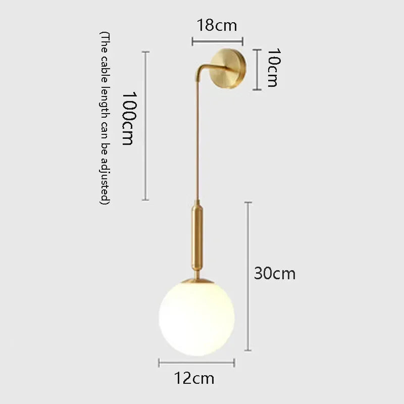 Nordic LED Wall Lamp – Postmodern Minimalist Wall Light for Bedroom, Staircase, Bedside & Living Room Décor