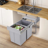 40 L Pull-Out Kitchen Waste Bin – Under-Cabinet Slide Recycling Trash Can System