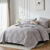7-Piece Queen/King Medium-Firm Down Alternative Comforter Set – All-Season Cozy Bedding Ensemble