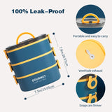 Stackable 3-Layer Bento Lunch Box – Leak-Proof Large Capacity Microwave-Safe Food Container