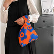 Handmade Knit Mini “Knot” Wrist Bag for Women – Korean Casual Tote & Reusable Shopping Bag