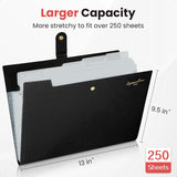 Expanding File Folder – Letter Size Accordion Organizer, 5-Pocket Portable Document Folder for School, Office & Home