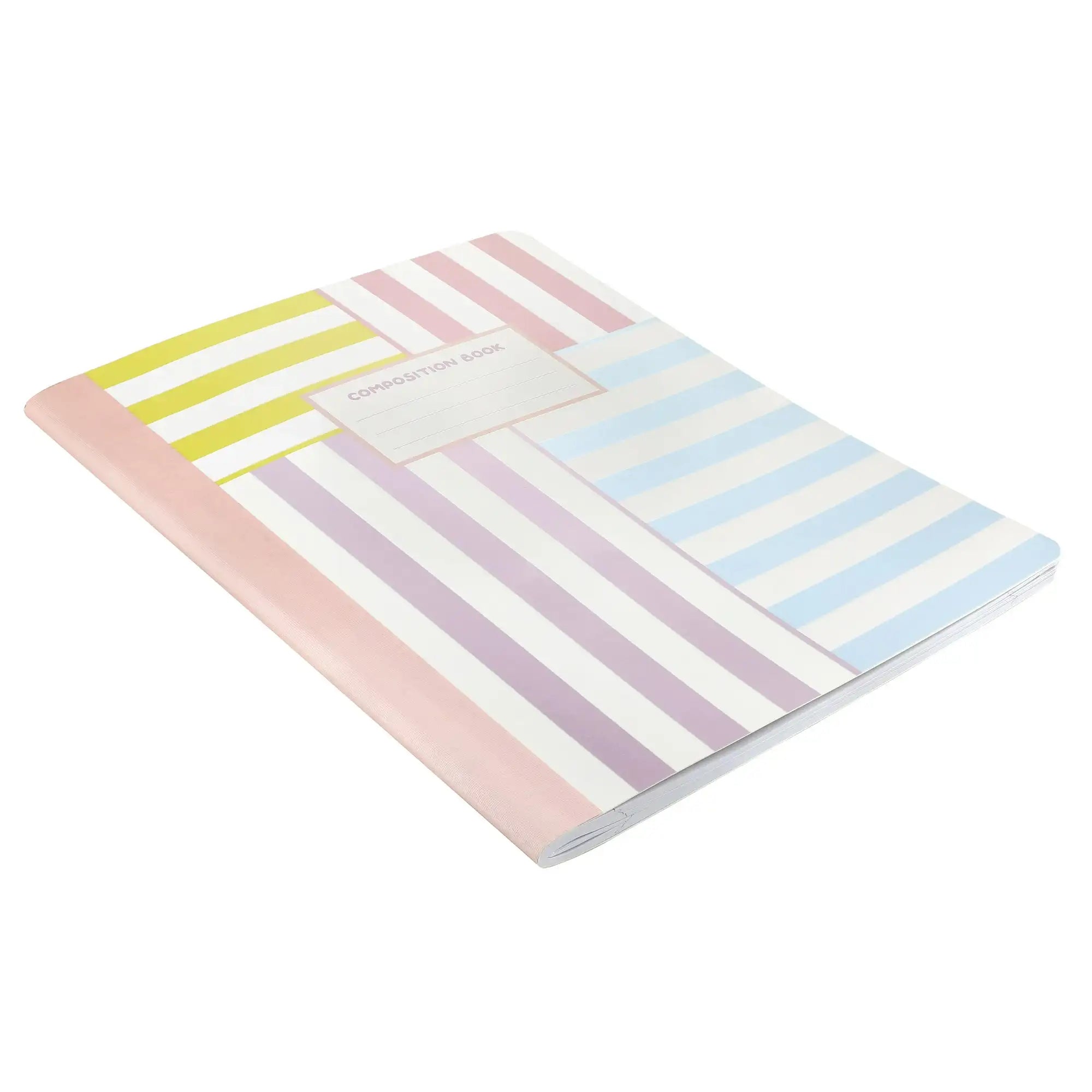 Sunshine Sage Composition Notebooks – 4-Pack Lined Journals with Striped Covers for School & Office
