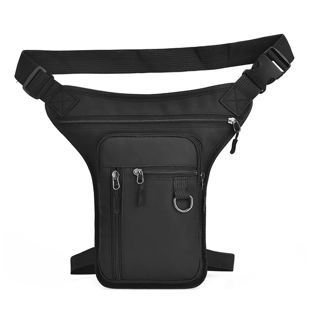 Men’s motorcycle leg side bag – waterproof tactical hip & thigh pack with multipockets for travel, motorbike & casual sports