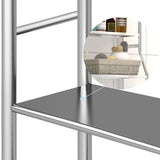 Metal Over-The-Toilet Storage Rack with Towel Hooks & Paper Holder – Space-Saving Bathroom Organizer