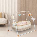 Portable Electric Bluetooth Baby Swing Cradle Bassinet Rocking Crib — Smart Bluetooth Rocker & Infant Bed