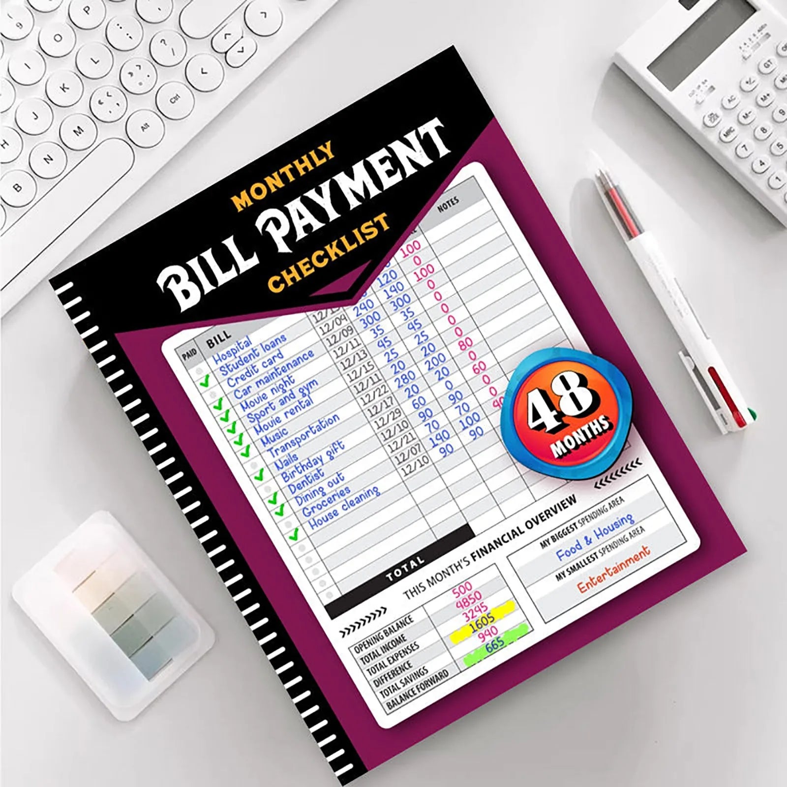 Monthly Bill Organizer – Budgeting & Payment Tracking Notebook for Financial Planning 📒