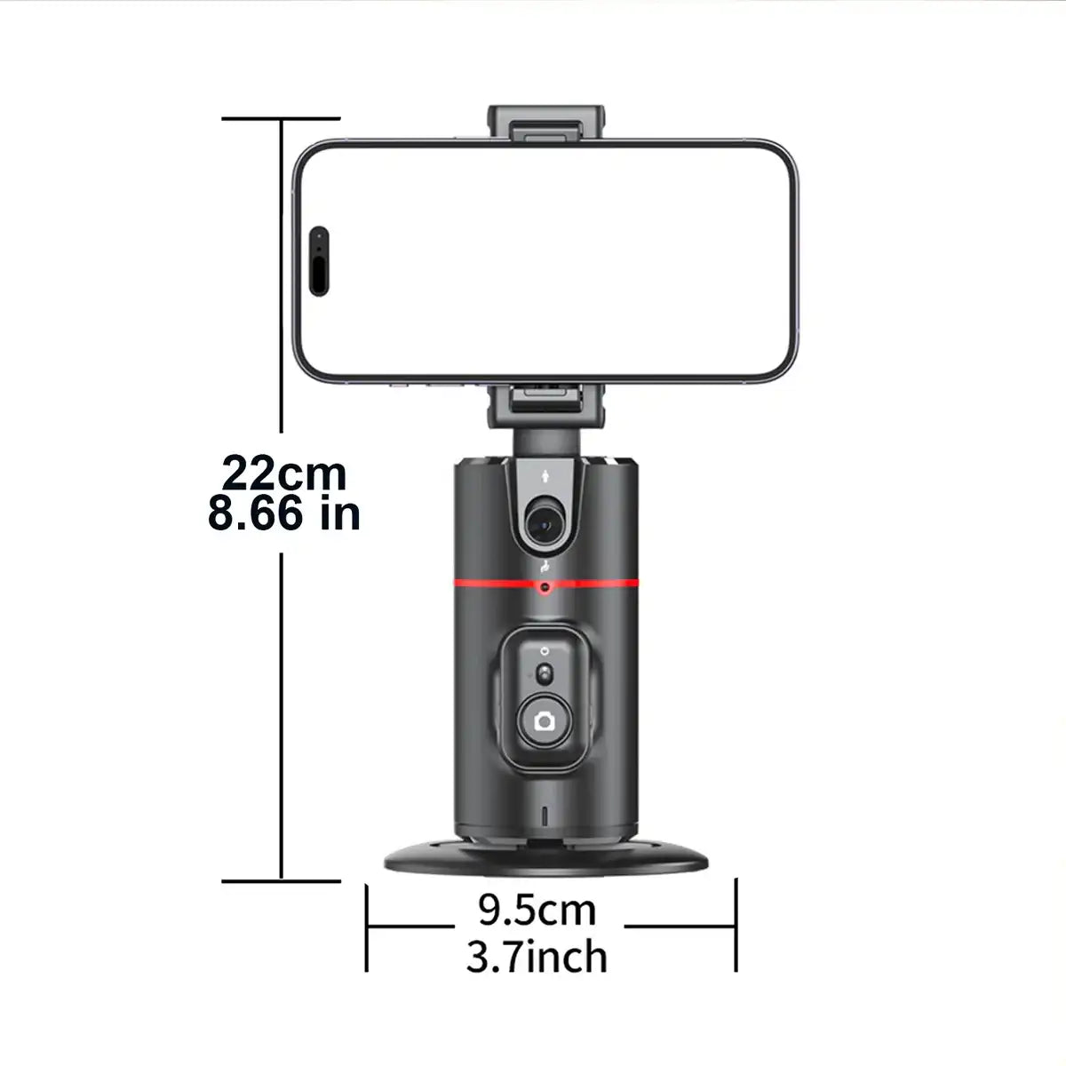 Auto Face Tracking Phone Holder Stand – 360° Rotation with Remote & Gesture Control for Live Streaming 🎥📱