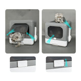 Large Plastic Spill-Proof Cat Litter Box – Heavy-Duty Open Pan Design