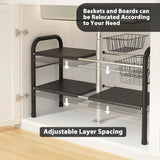 2-Tier Under-Sink Organizer Rack – Multi-Purpose Storage Shelf for Kitchen & Bathroom
