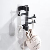 Vertical Swivel Hook Rack with 4 Rotatable Arms – Wall-Mounted Metal Towel & Accessory Organizer
