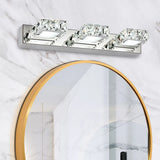 K9 Crystal LED Bathroom Mirror Light – Modern 3-Head Wall Mounted Vanity Fixture, IP65 Waterproof, 6000K