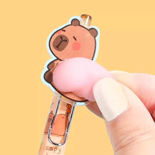Playful Capybara Butt Press Gel Pen – Cute & Smooth Writing, Quick-Drying