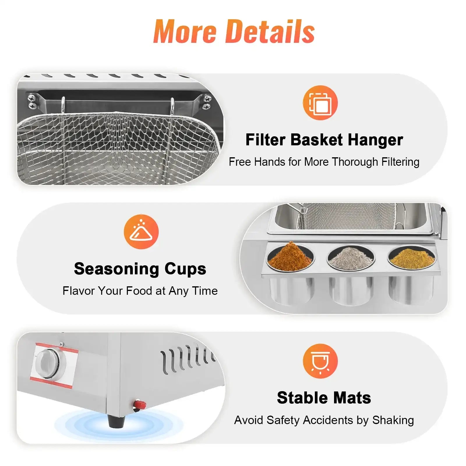 6 L × 2 Dual-Tank Commercial Gas Countertop Deep Fryer – Stainless Steel Fat Fryer for French Fries & Chicken Wings