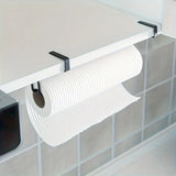 Perforation-Free Wall-Mounted Paper Towel Rack – Adhesive Plastic Roll Holder for Kitchen & Bathroom