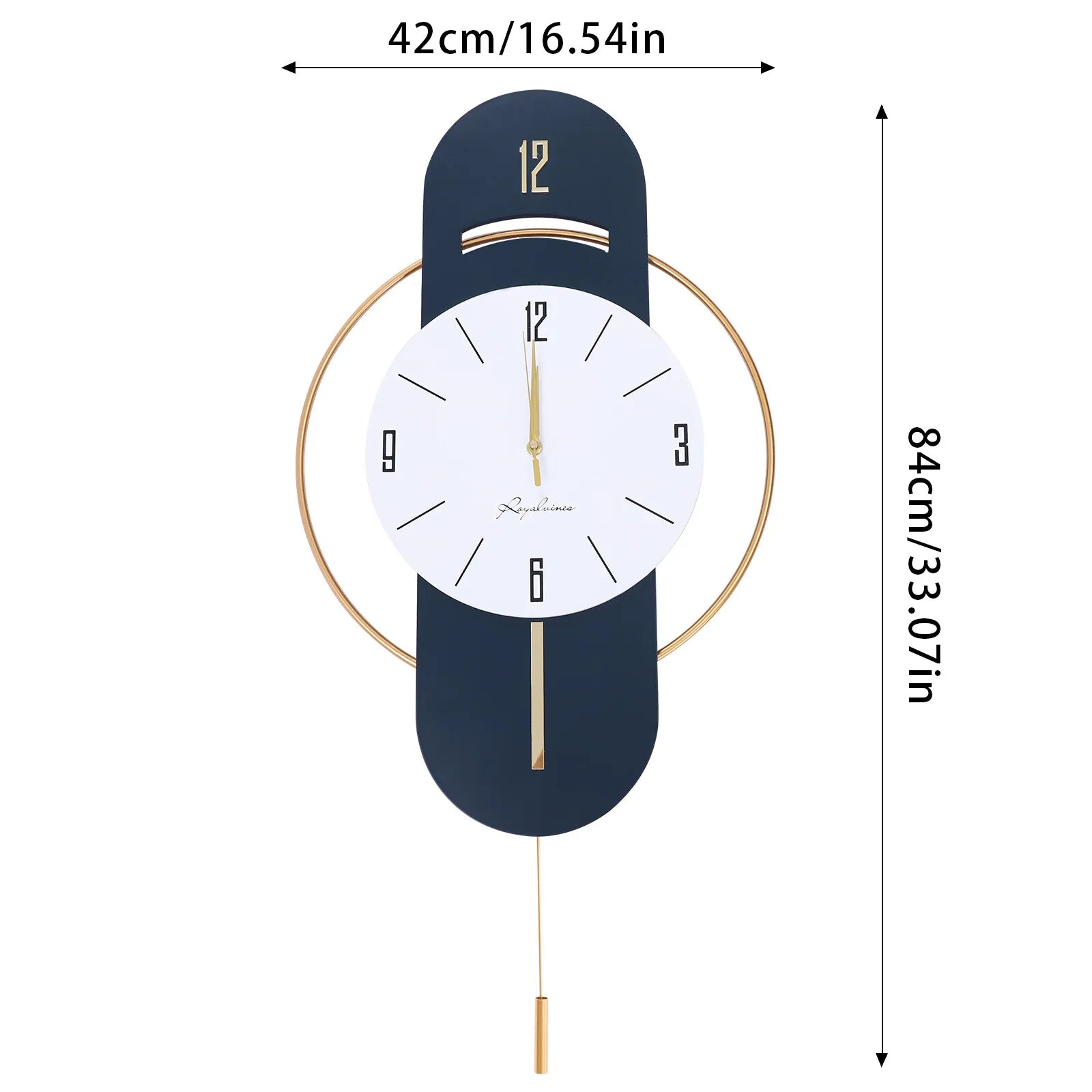 Stylish Large Silent Metal Wall Clock – Battery Operated Modern Home Décor for Living Room 🕒✨
