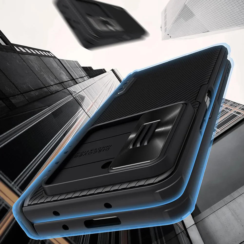 Shockproof Samsung Galaxy Z Fold 5 Case – Built-in Kickstand, Sliding Camera Cover & Full Hinge Protection