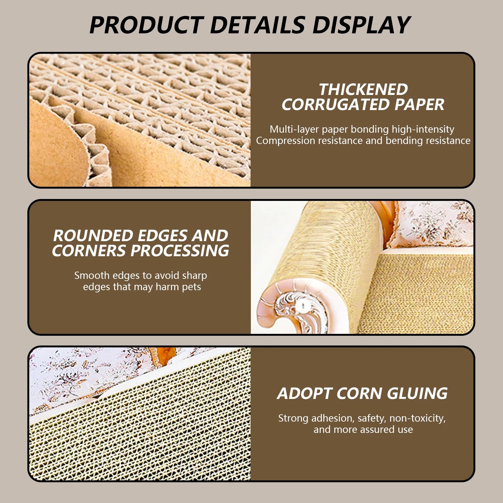 Miniature Sofa-Style Cardboard Cat Scratcher & Lounger – Vintage European Design