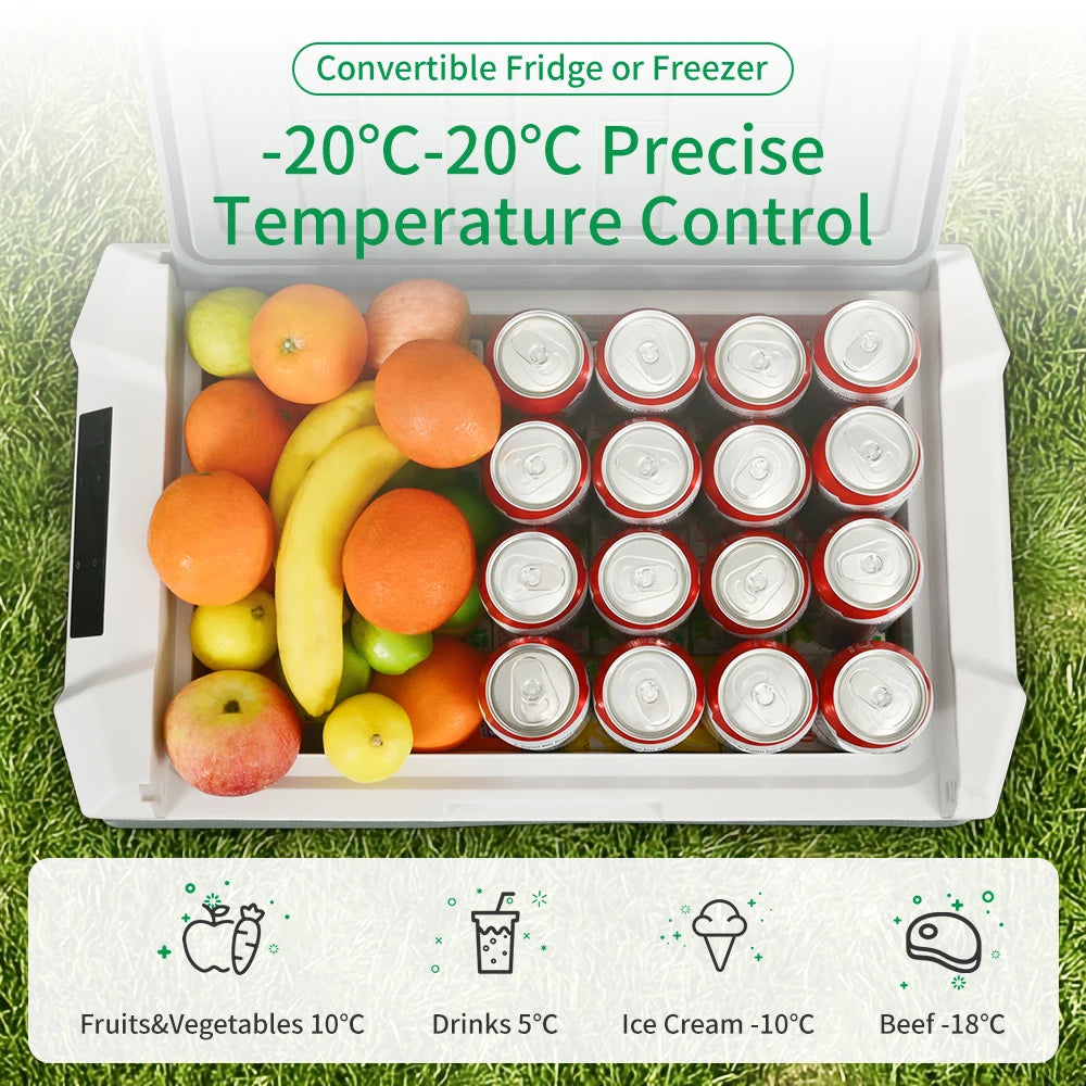 Alpicool NL Series – 25L/35L/45L Portable Car Refrigerator Freezer, 12V/24V DC & 100–240V AC for Travel & Camping