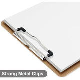 📋 Set of 2 Cardboard Clipboards – Letter & A4 Size (8.5x11 / 9x12.5) with Low-Profile Clips for School & Office