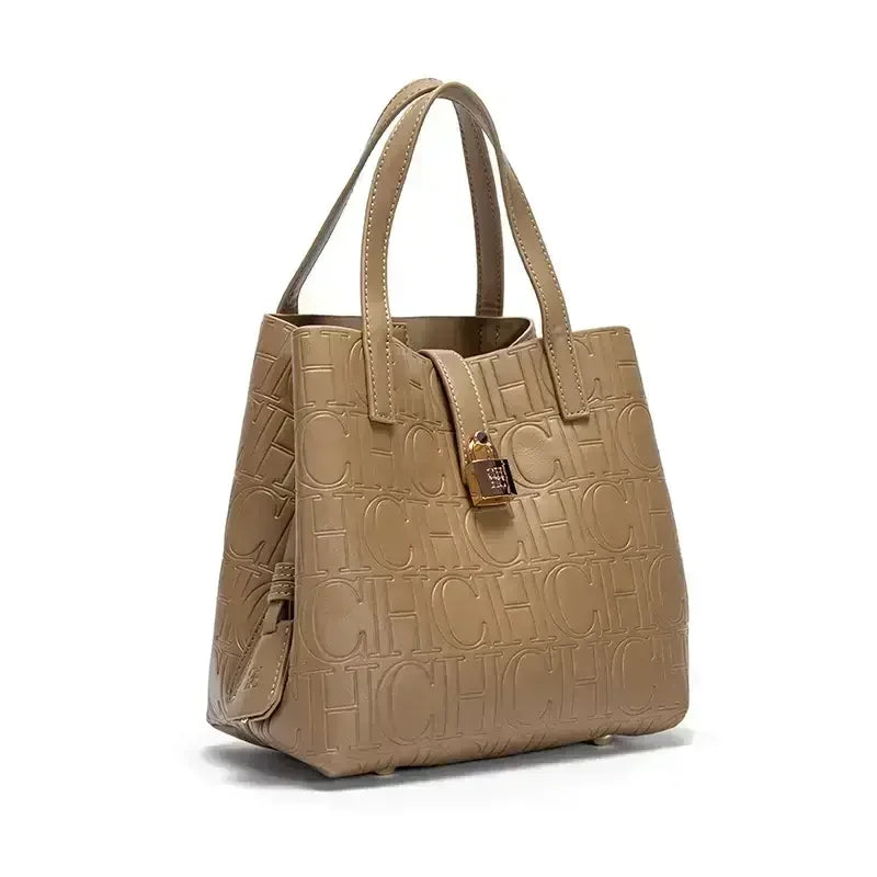 Letter-Element Large Capacity Luxury Bucket Bag – 2024 Women’s Fashion Handbag