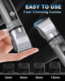Sejoy Professional Electric Hair Trimmer – Cordless Men’s Hair Clipper & Beard Trimmer with Stainless Steel Blades & Quiet Motor