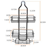 Large-Capacity Hanging Shower Caddy with Multiple Shelves – Towels & Bath Organizer Rack