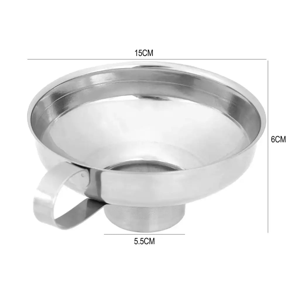 Stainless Steel Wide-Mouth Canning Funnel – Wide Hopper for Oils, Wine & Kitchen Use