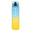 1000ml Motivational Water Bottle with Handle – Frosted Gradient Time Marker Fitness Cup