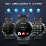 Rugged Military Smart Watch for Men – 100+ Sport Modes, Bluetooth Calling & Ultra-Long Battery Life 💥⌚