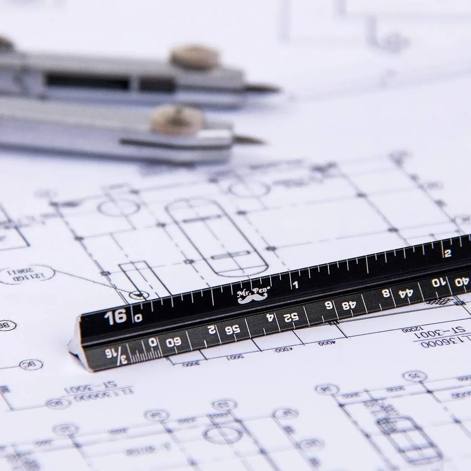6-Inch Pocket Architectural Scale Ruler – Compact 2-Pack Precision Measuring Tool