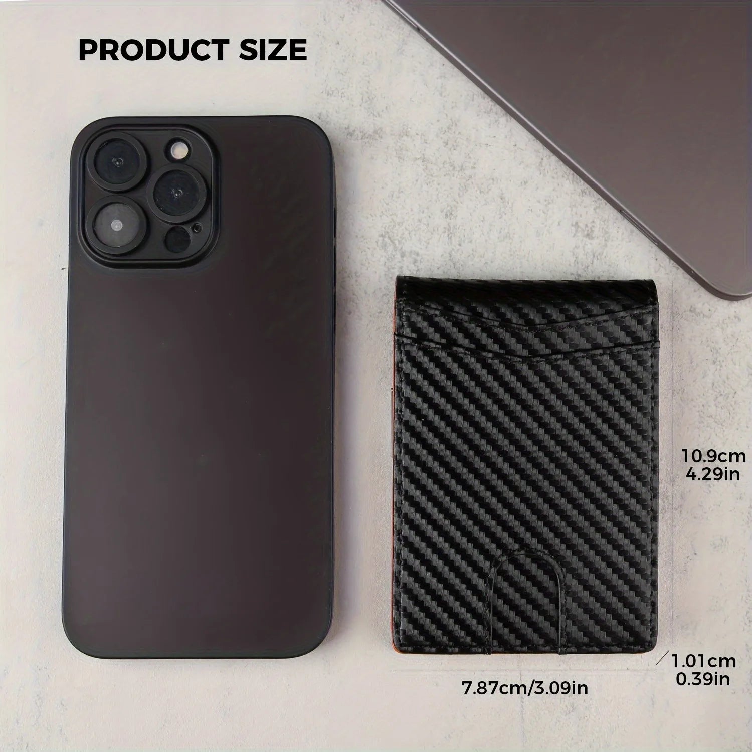 Men’s Minimalist Slim Leather Wallet – RFID Blocking Bifold with Money Clip for Front Pocket Carry