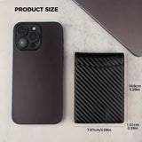 Men’s Minimalist Slim Leather Wallet – RFID Blocking Bifold with Money Clip for Front Pocket Carry