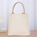 Women’s DIY canvas tote bag – large-capacity shopper handbag with sturdy handle, reusable grocery bag for daily use, weddings & gifts