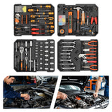 187-Piece Trolley Case Tool Box Set – Rust-Resistant Household Hand Tool Kit for Home Maintenance & Garden Care