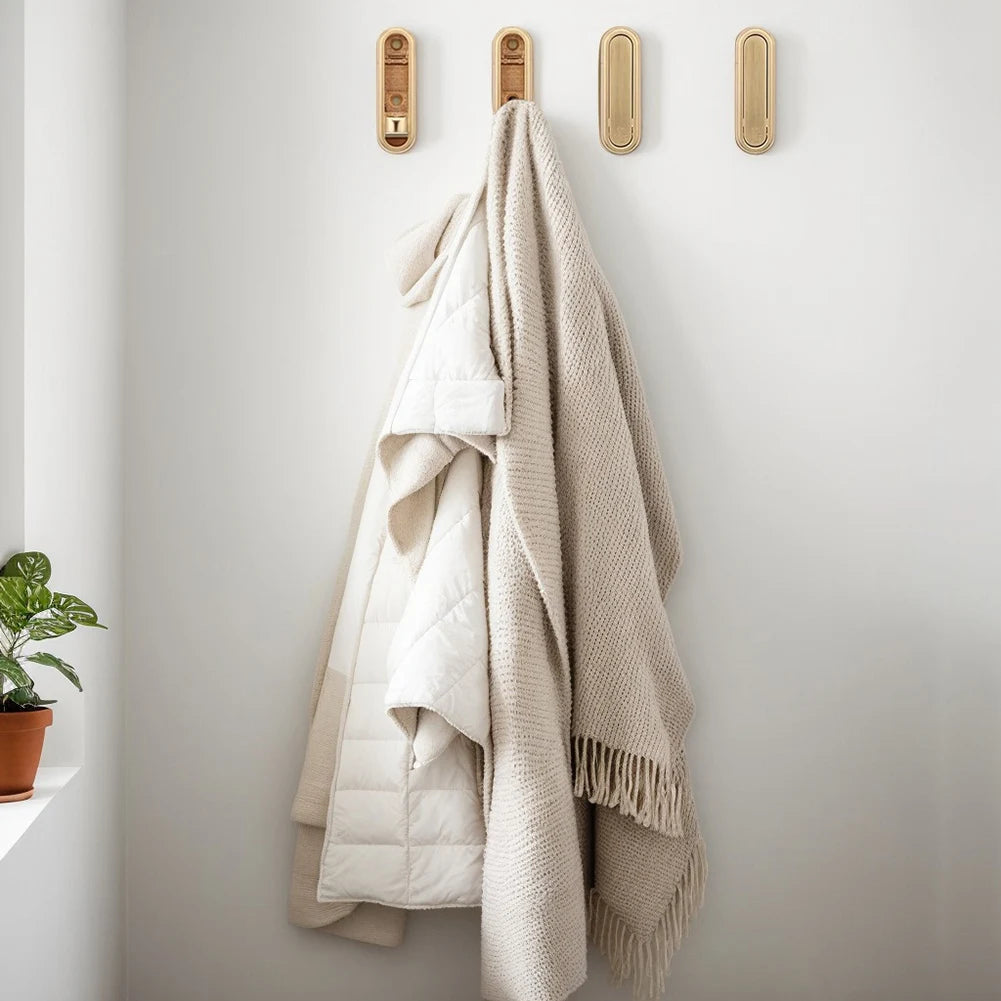 4-Piece Folding Wall & Door Hook Set – Space-Saving Wall-Mounted Hooks for Coats, Towels, Bags