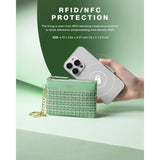 Slim Coin Purse with Keychain – Minimalist RFID Blocking Zipper Pouch & Card Wallet for Women