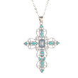 Gothic Zircon Cross Necklace – Unisex Y2K Large Pendant with Irregular Crystal Design for Men & Women