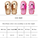 Cartoon Dog Lazy Mop Slippers – Unisex Microfiber Floor Cleaning & Dusting Slippers with Detachable Mop Shoes