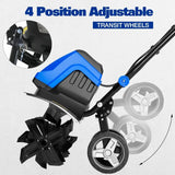 18-Inch Corded Electric Tiller Cultivator – 15 Amp Motor, 6 Steel Tines Garden Rototiller for Soil Preparation