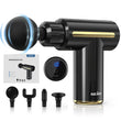 Deep-Tissue Massage Gun – Percussion Fascia Massage Gun with 4 Heads, 6 Speeds for Pain Relief & Recovery
